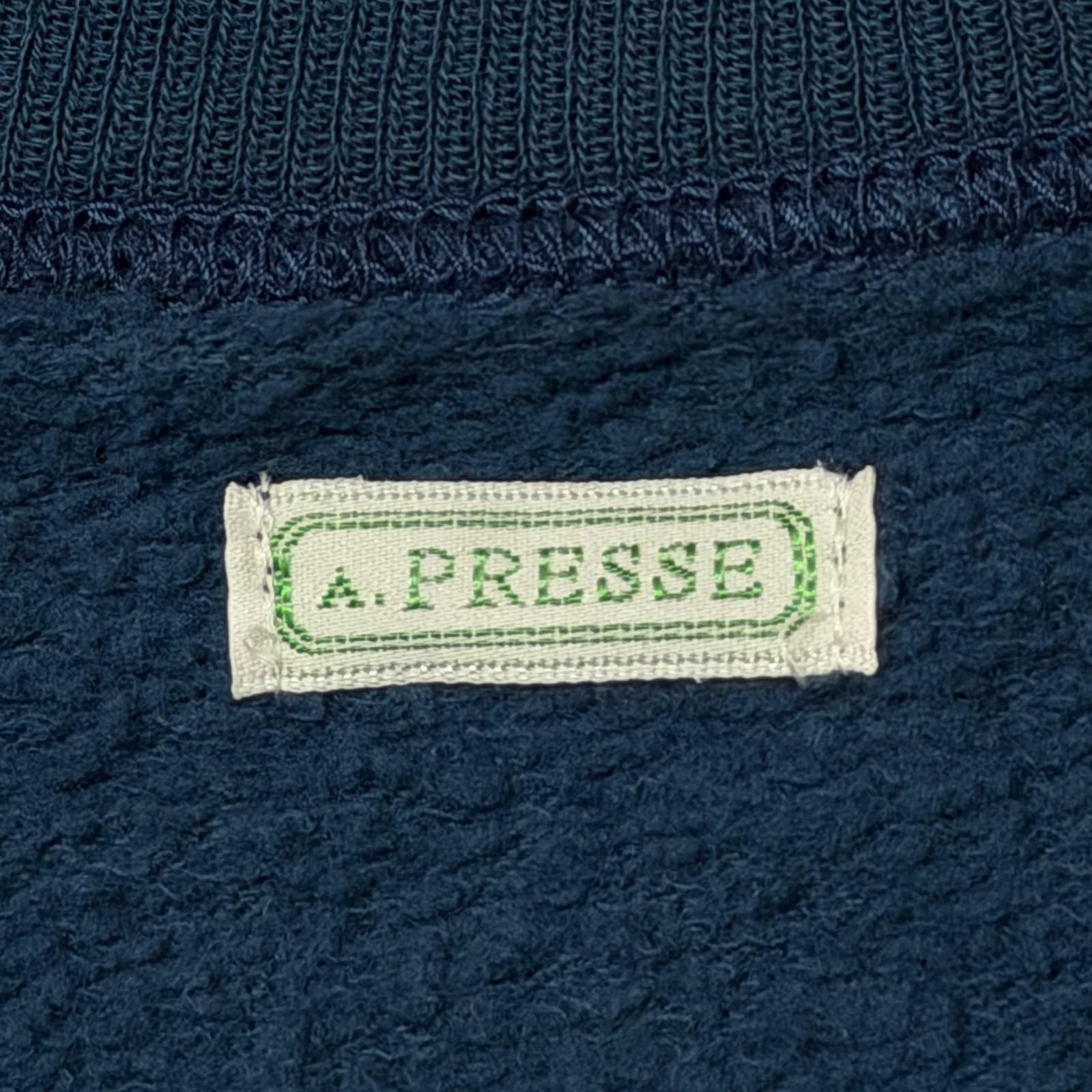 参考上代38500円 未使用 A.PRESSE 26SS Vintage Light Weight Sweatshirt ヴィンテージライトウェイトスウェット トレーナー アプレッセ 26SAP-05-09 ブルー 2 （18930M） 参考上代38500円 未使用 A.PRESSE 26SS Vintage Light Weight