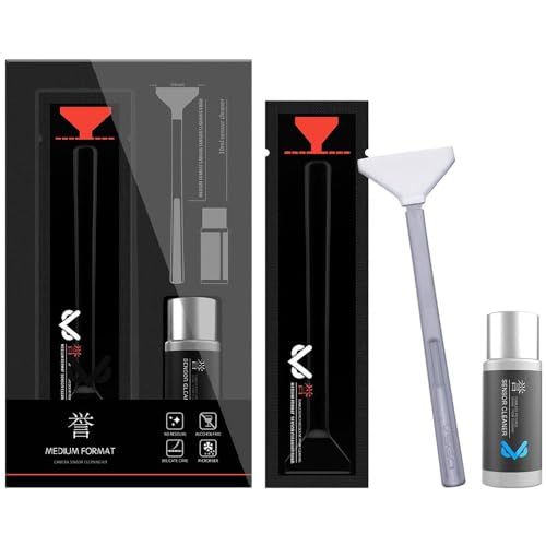 VSGO センサークリーニングキット カメラクリーニング用品 センサー清掃 アルコール不使用 スワブ クリーナー 一眼レフ/ミラーレス対応 (中判サイズスワブ+クリーナー)t