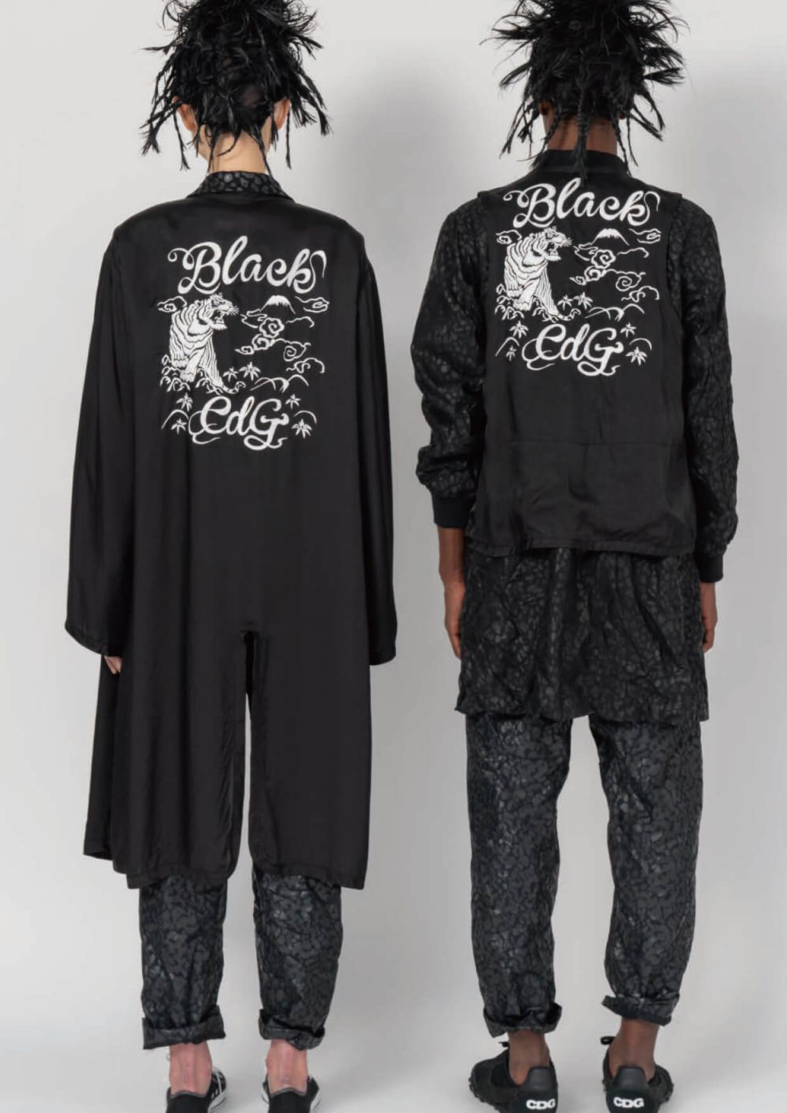 BLACK COMME des GARCONS 21ss スカ刺繍 チャイナジャケット L