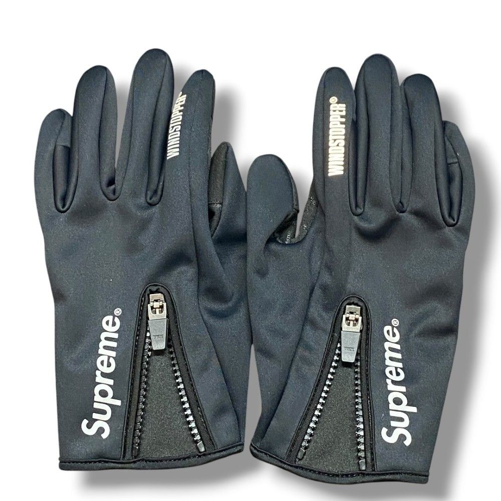 SUPREME WINDSTOPPER ZIP GLOVES Lサイズ ブラック - メルカリ