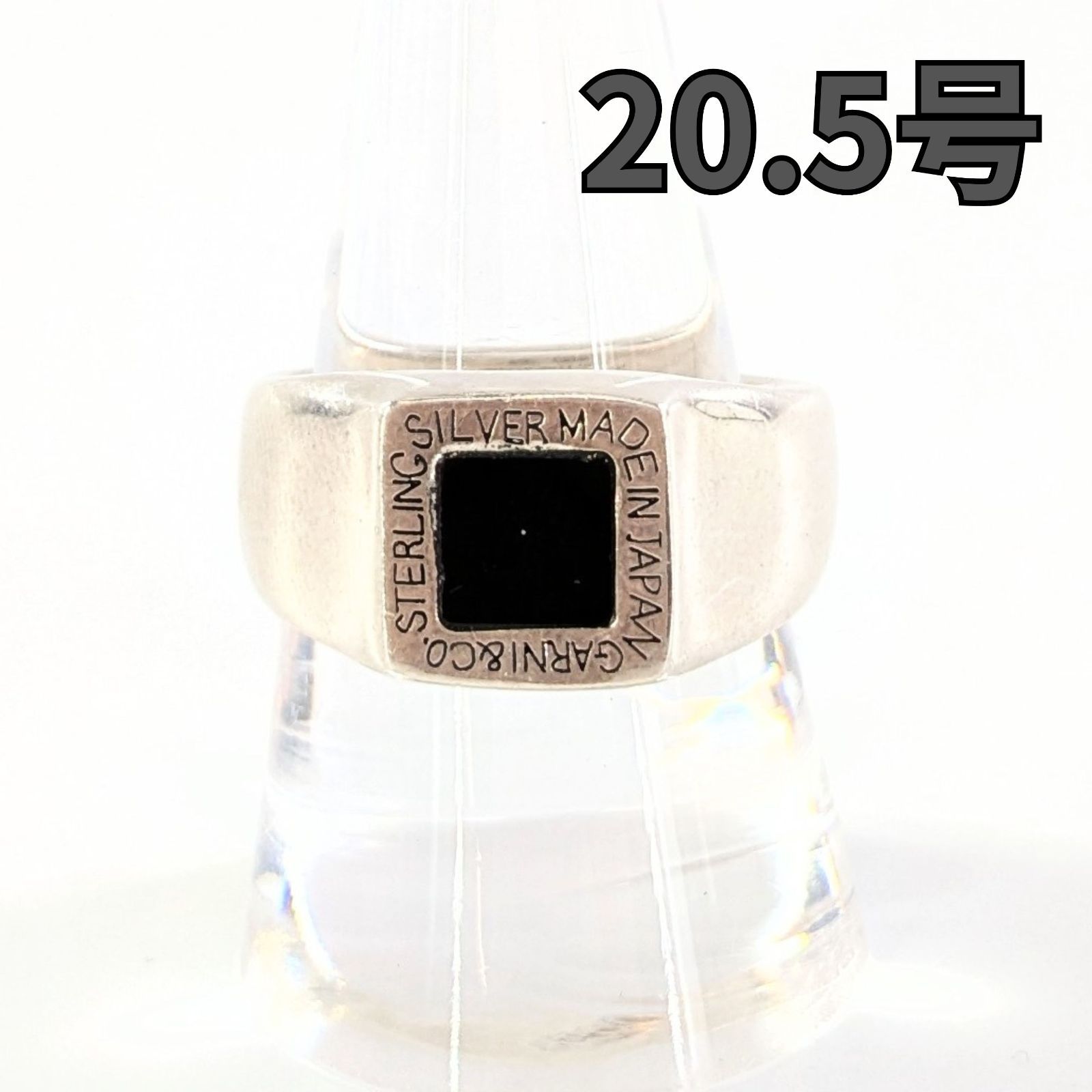 GARNI ガルニ スクエアオニキスリング 925 メンズアクセサリー20.5号
