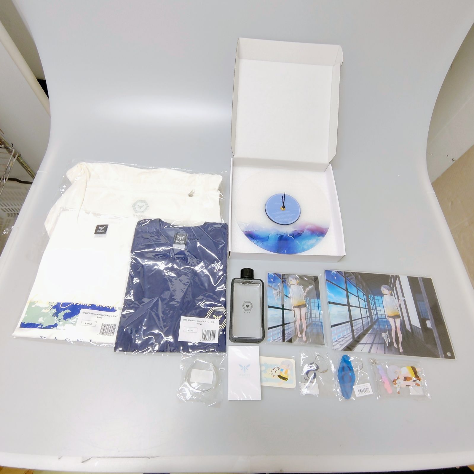 HACHI Summer Goods 2024 グッズ まとめ売り ショルダーバッグ Tシャツ 掛け時計 ボトル アクリルパネル VTuber 新品【TE0720】