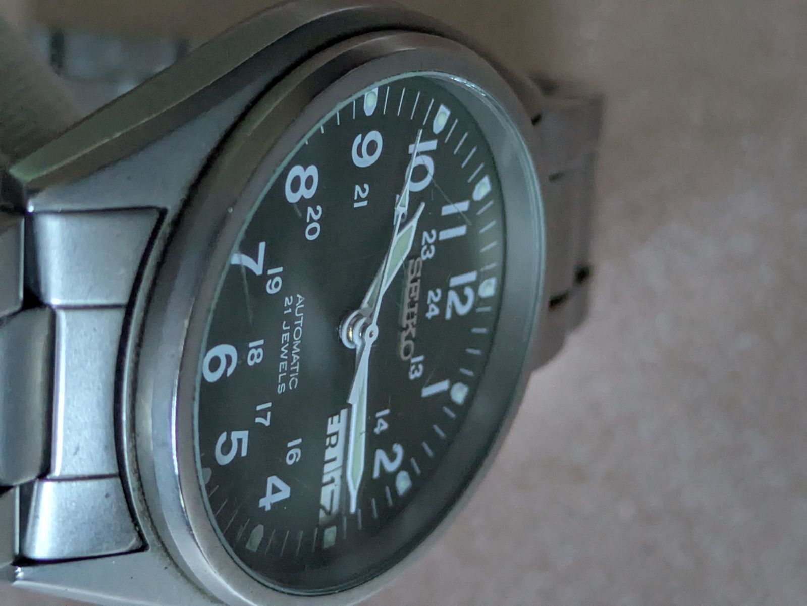 SEIKO セイコー 自動巻き 腕時計 7S26-3060 デイデイト カーキグリーン