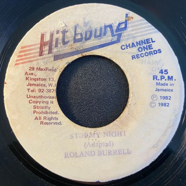 7” Roland Burrell Stormy Night NONE Hit Bound /00080