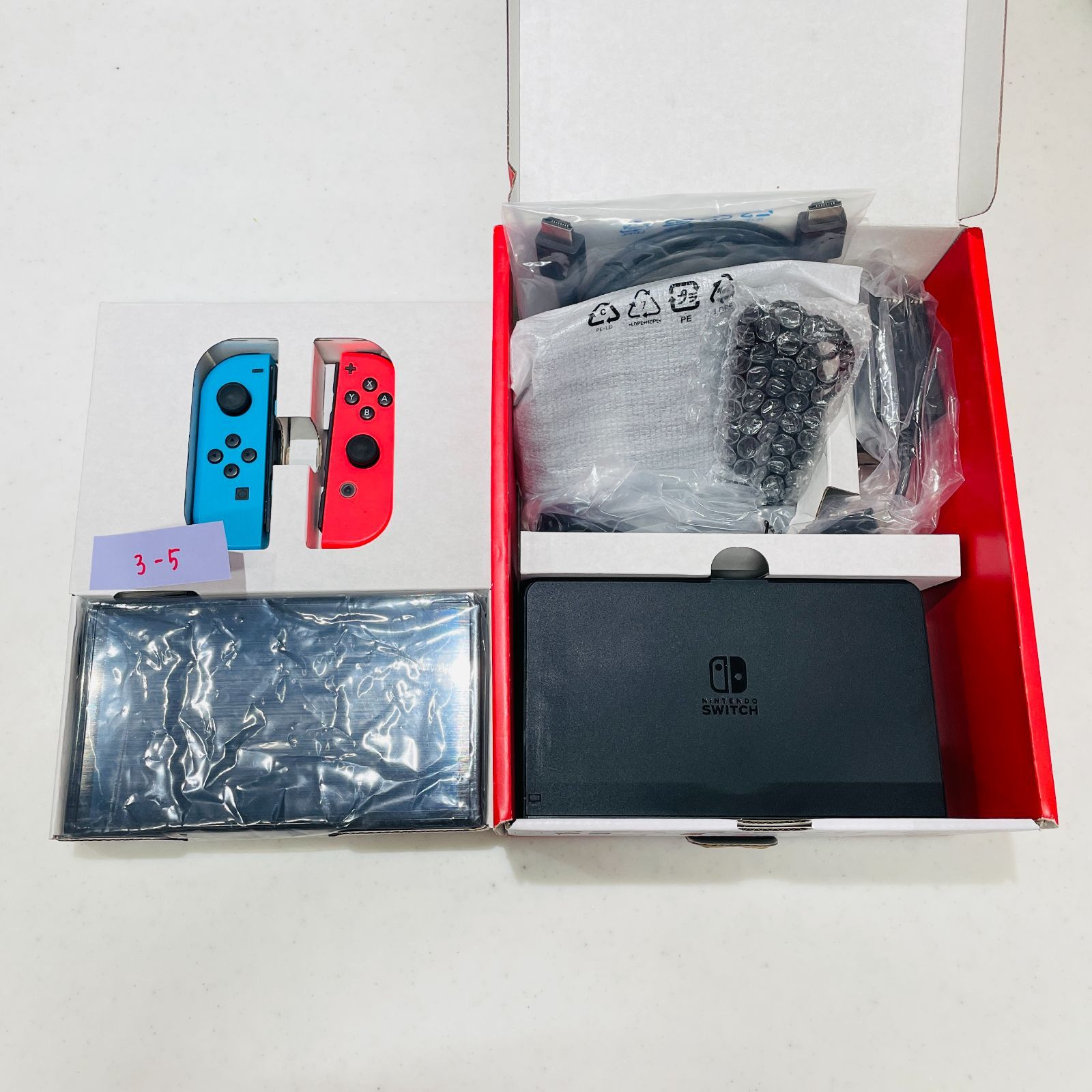 完品 Nintendo Switch 有機EL ネオン 本体セット 2024年製 画面微キズ