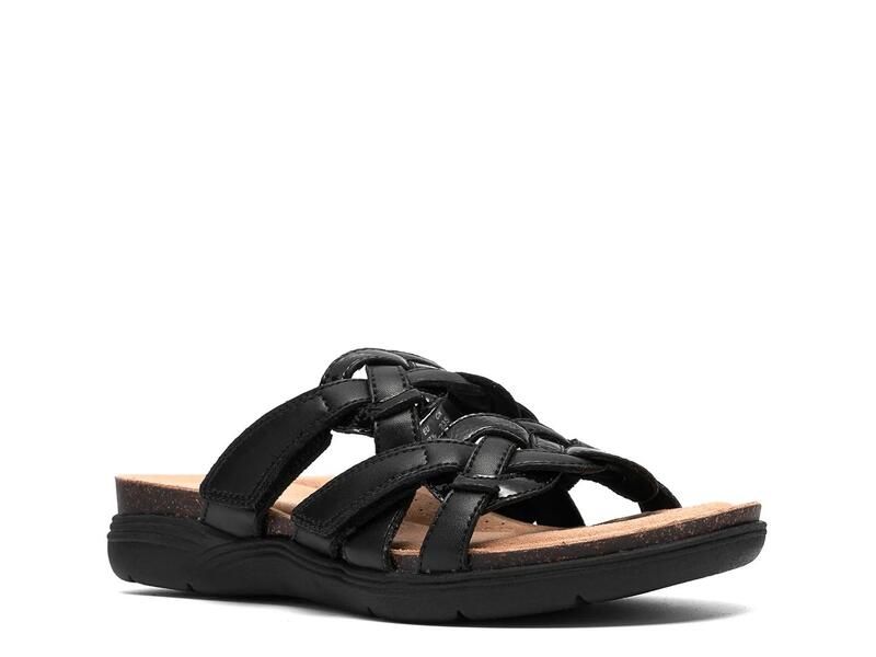 クラークス レディース シューズ サンダル Clarks April Rae Wedge Sandal Black ブラック