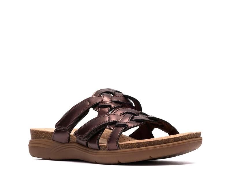 クラークス レディース シューズ サンダル Clarks April Rae Wedge Sandal Bronze