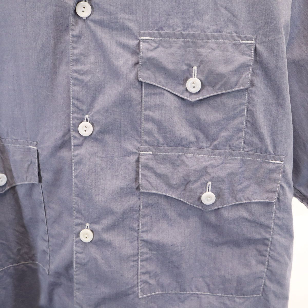 POST OVERALLS ポストオーバーオールズ 日本製 半袖 オープンカラー