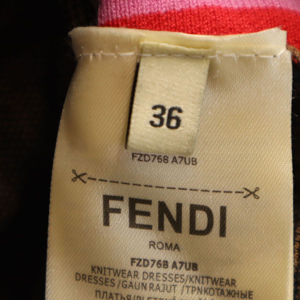 FENDI フェンディ イタリア製 ズッカ柄 ノースリーブ ショート丈