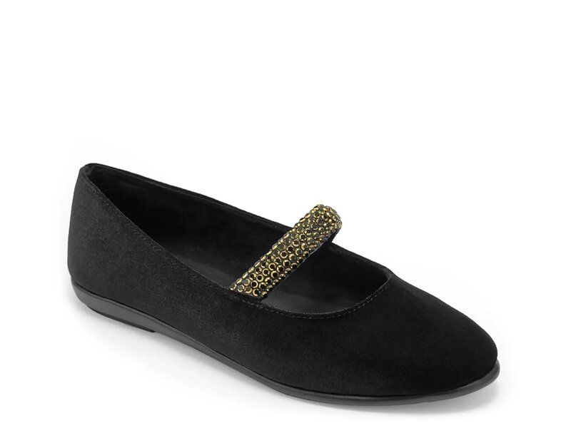 エアロソールズ レディース シューズ パンプス Aerosoles Brisa Mary Jane Flat Black Velvet ブラック