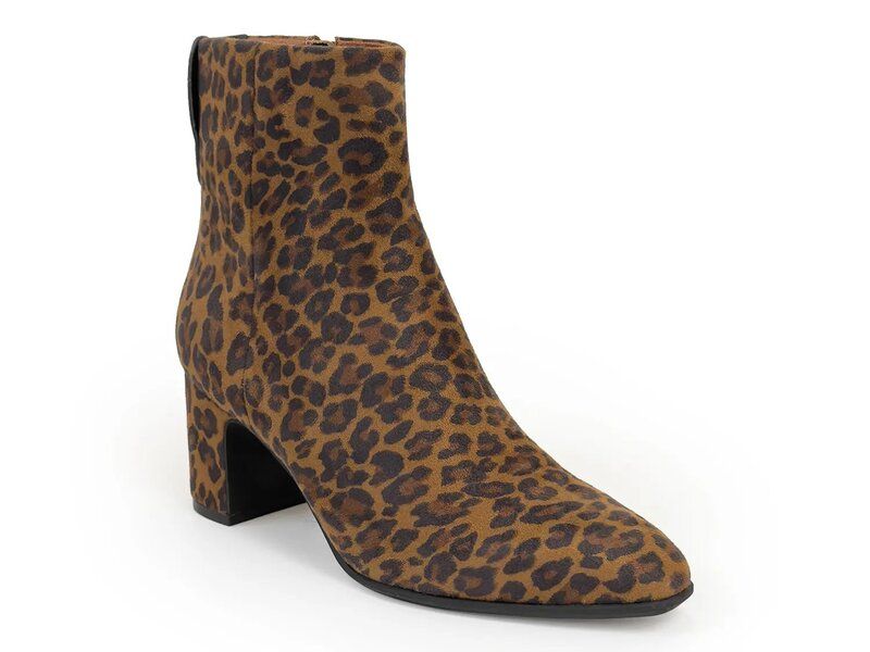 エアロソールズ レディース シューズ ブーツ・レインブーツ Aerosoles Mari Bootie BrownBlack Leopard Print Synthetic ブラック