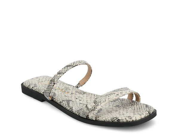 ジュルネ コレクション レディース シューズ サンダル Journee Collection Brisa Sandal WhiteGrey Snake Print ホワイト