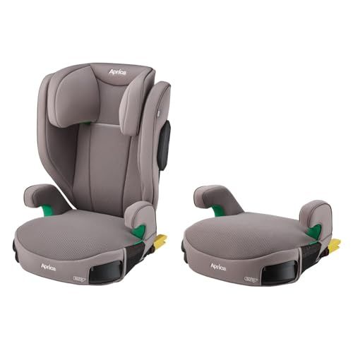 Aprica(アップリカ) ジュニアシート ブースターシート ISOFIX固定 ライドクルーISOFIX AB 3歳半頃?12歳頃まで R129適合 カップホルダー付 背もたれ取り外し可 (ブラウン) 【2024年モデル】 2213768pm 8105e9b6