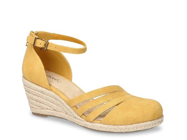 イージーストリート レディース シューズ サンダル Easy Street Daytona Wedge Sandal Yellow イエロー