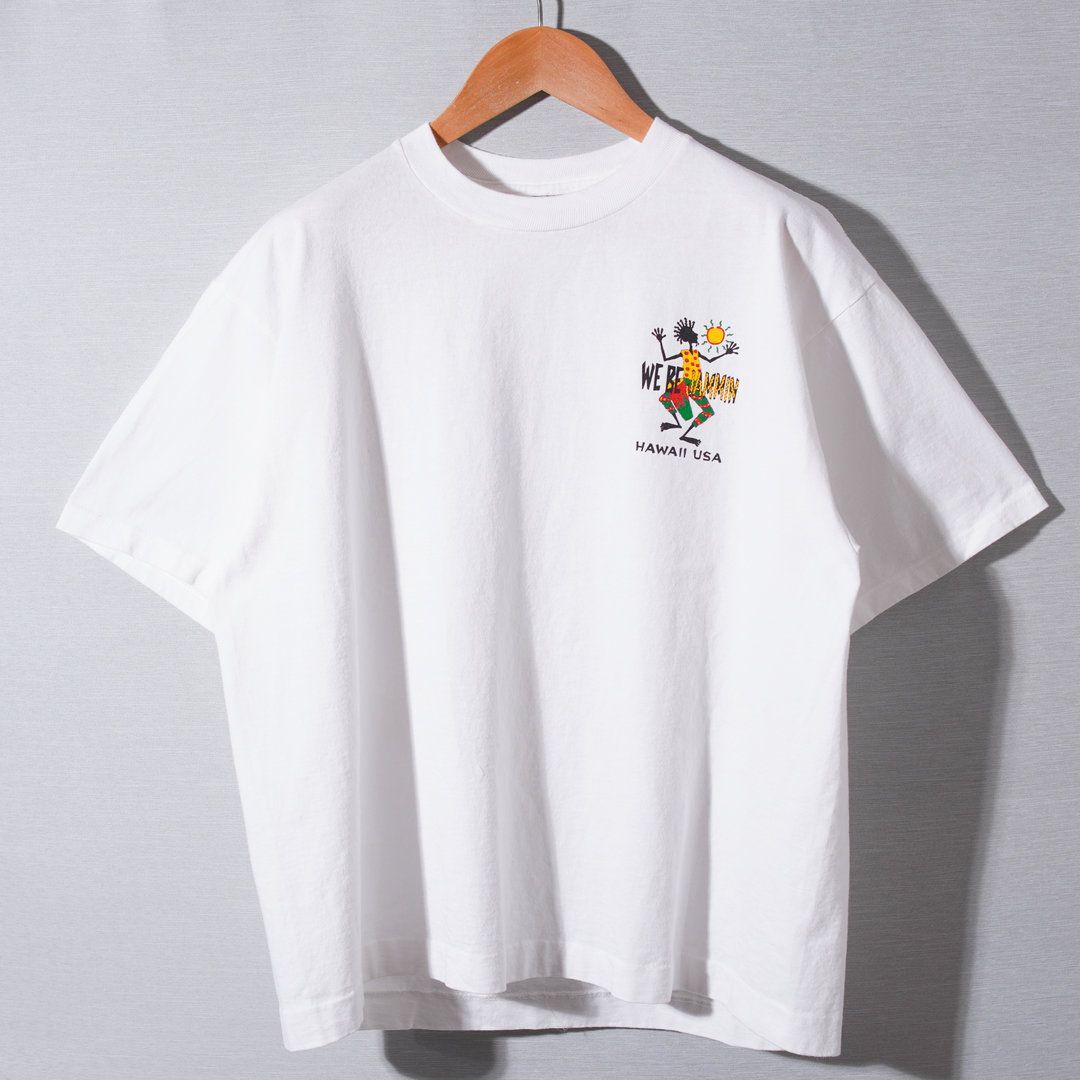 90s USA製 ヴィンテージ レゲエ Tシャツ L ホワイト ラスタカラー