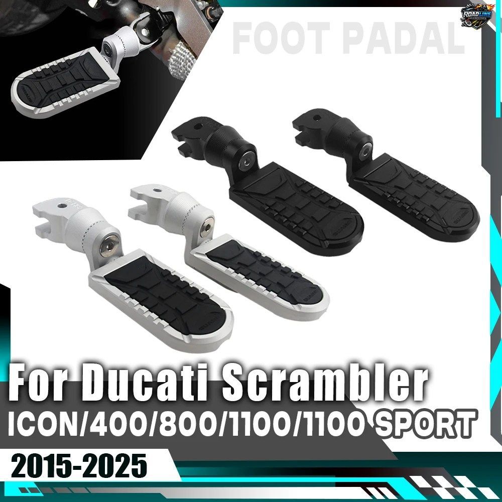 DUCATI SCRAMBLER FULL THROTTLE ICON DARK 400 800 1100 SPORT PRO モーターサイクル用調整式延長ローダウンフロントフットペグレスト