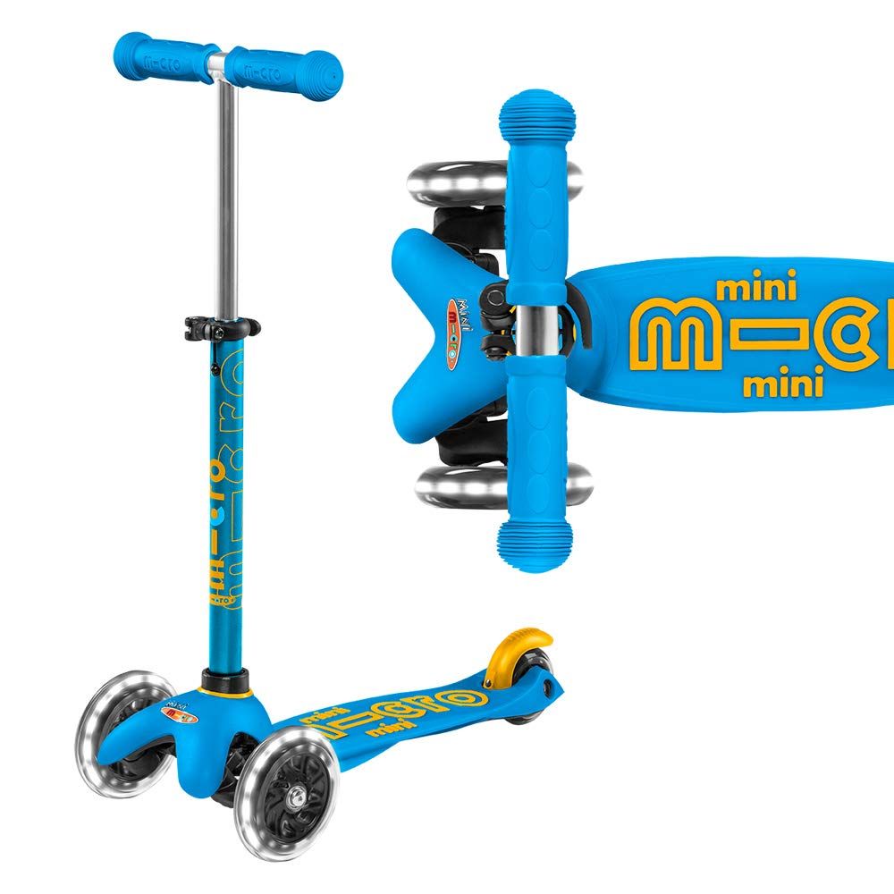 m-cro マイクロ キッズ キックボード Mini Micro Deluxe LED ミニ マイクロ デラックス MMD109 OceanBlue F [オーシャンブルー]