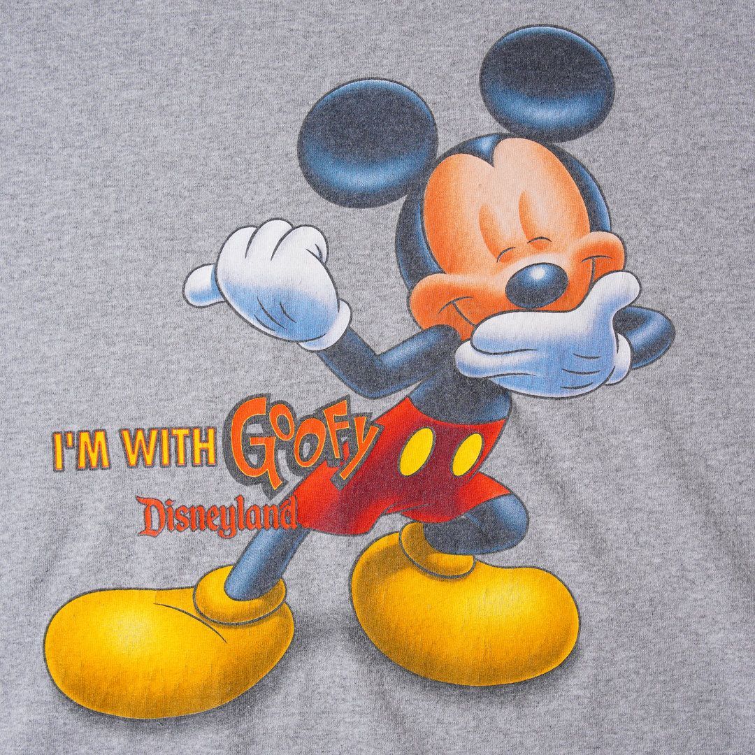 美品 90s USA 企画 ディズニー Disney ミッキー MICKEY Tシャツ L