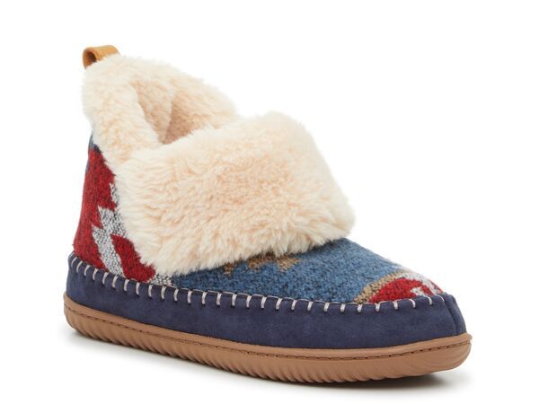 ディアフォームズ レディース シューズ サンダル Dearfoams Moritz Slipper BlueRed Abstract Print ブルー