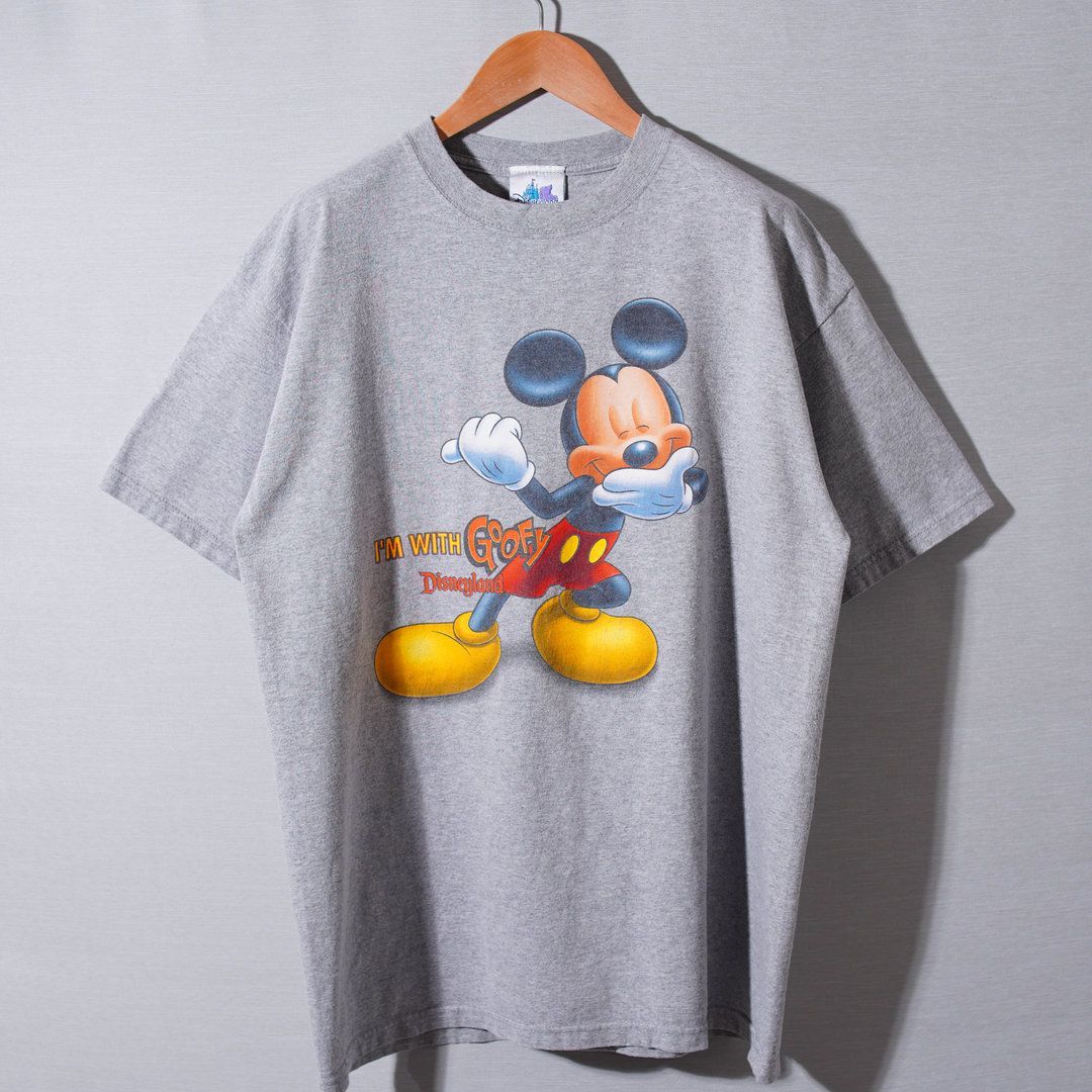 美品 90s USA 企画 ディズニー Disney ミッキー MICKEY Tシャツ L
