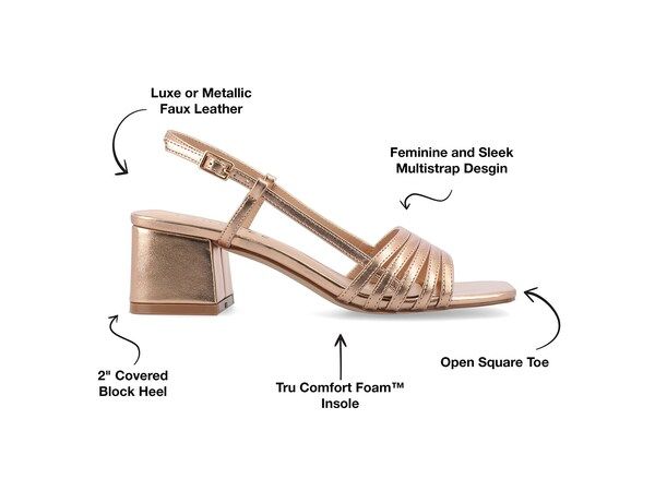 ジュルネ コレクション レディース シューズ サンダル Journee Collection Shayana Sandal Rose Gold ゴールド