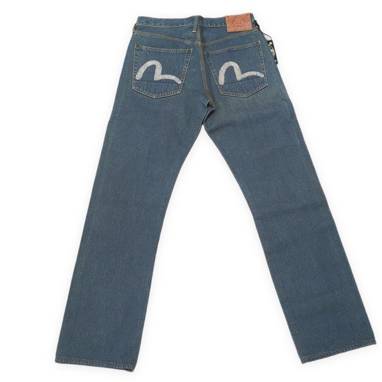 EVISU エヴィス デニム Gパン 0331 34 EVISU エヴィス Lot.0331 イエローペイント バックポケット白カモメ