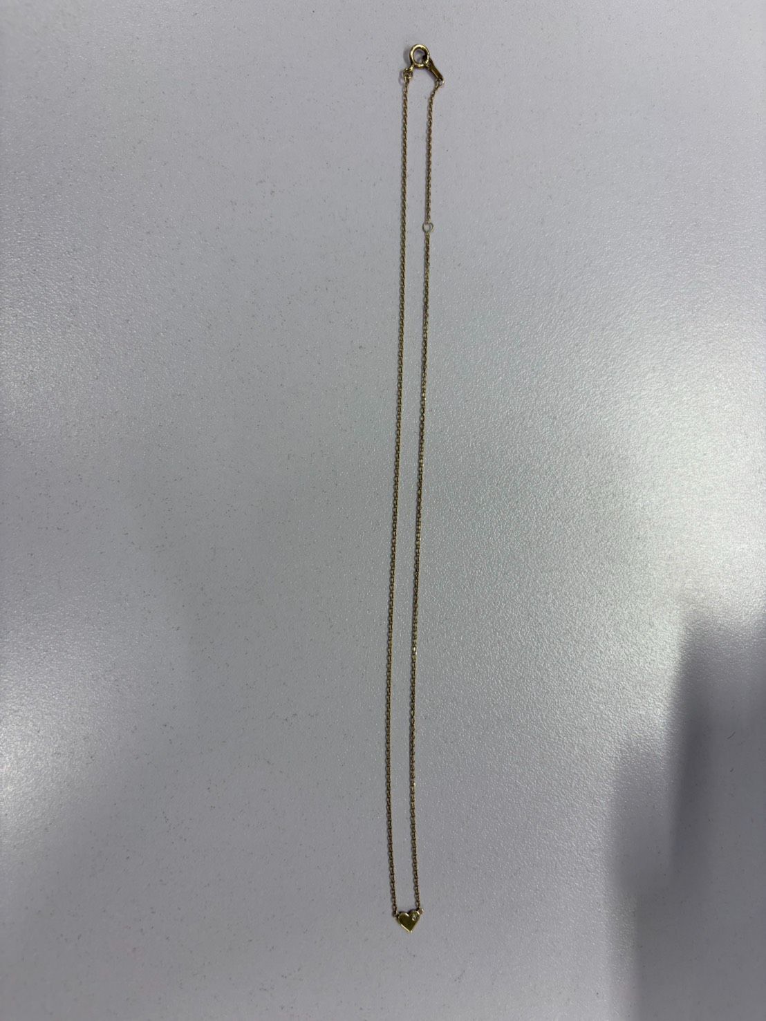 agete アガット K10 ハートモチーフ ネックレス 38cm 1.1g ゴールド