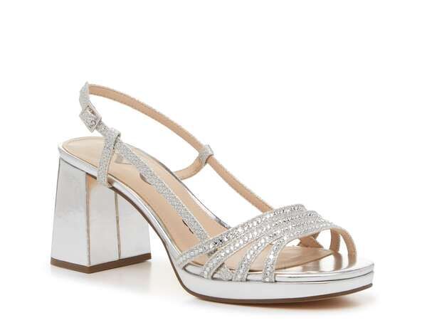 ニナ レディース シューズ サンダル Nina Blanche Sandal Silver Metallic Synthetic シルバー
