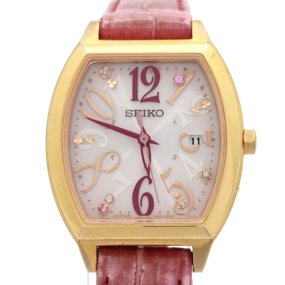 SEIKO(セイコー) 腕時計 LUKIA(ルキア) 1B22-0BB0 レディース ラインストーン/電波 アイボリー