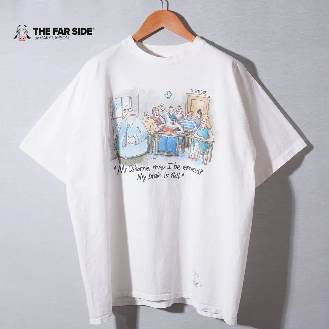 90s USA製 THE FAR SIDE ザ ファーサイド Tシャツ XL ホワイト