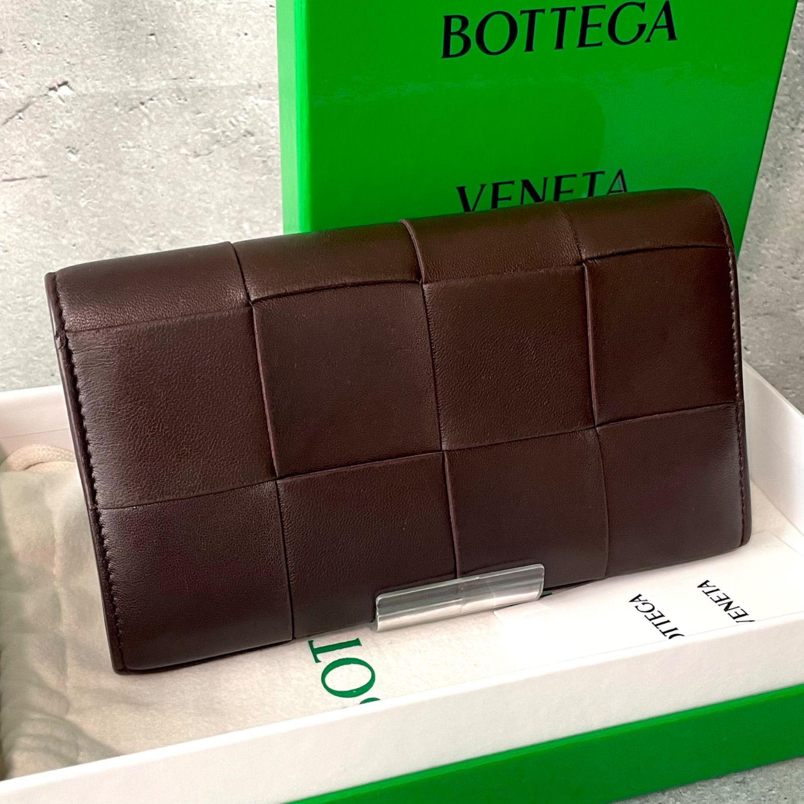 BOTTEGA VENETA ボッテガヴェネタ　イントレチャート　ICチップ搭載 ボッテガヴェネタ イントレチャート ICチップ 長財布 ボルドー - メルカリ