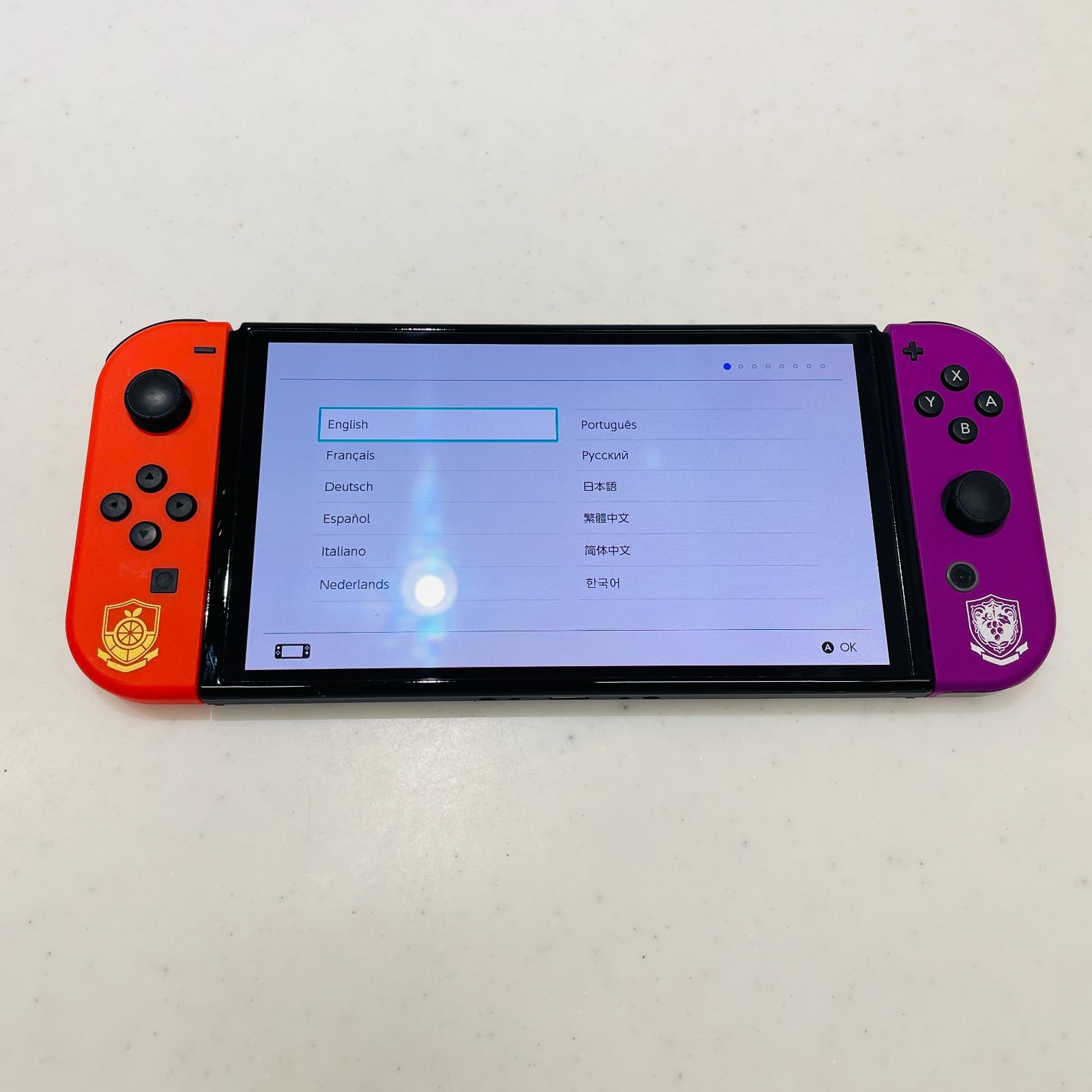 美品 Nintendo Switch 有機EL スカーレット・バイオレットエディション