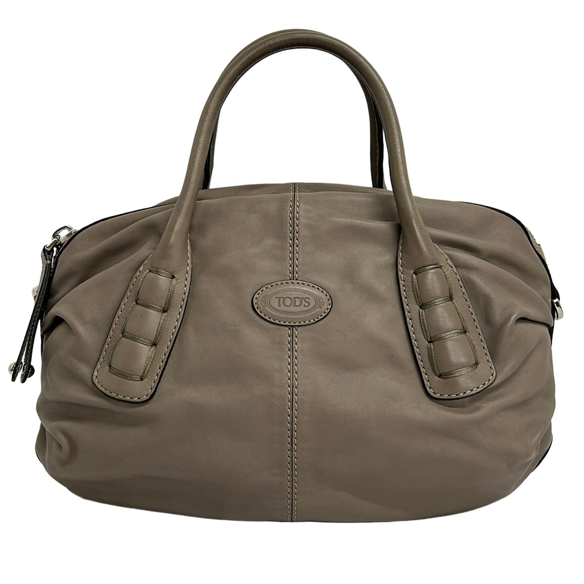 TOD'S(トッズ) ハンドバッグ - グレーベージュ レザー