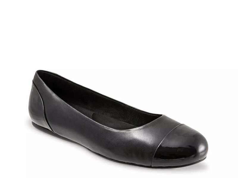 ソフトウォーク レディース シューズ パンプス キャップ Softwalk Sonoma Cap Toe Ballet Flat Black ブラック