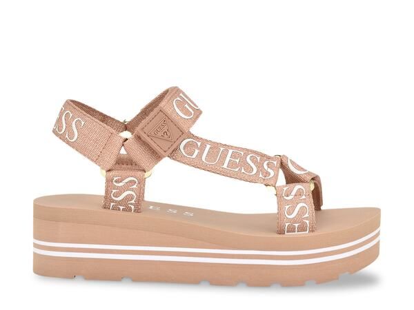 ゲス レディース シューズ サンダル Guess Avin Wedge Sandal Light Pink ピンク