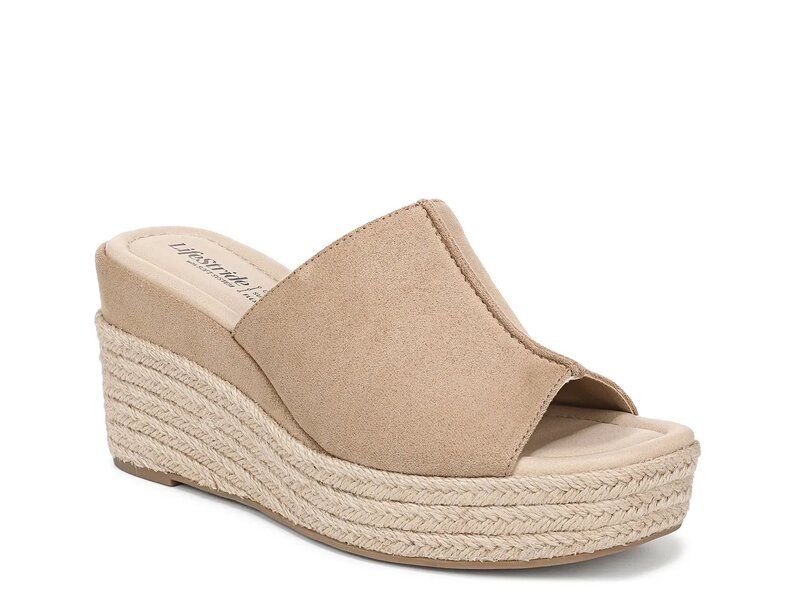 ライフストライド レディース シューズ サンダル LifeStride Haute Wedge Sandal Beige ベージュ 17,850円