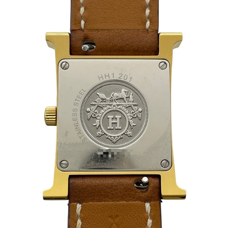 エルメス HERMES Hウォッチ　ドゥブルトゥール HH1.201 ホワイト ステンレススチール 腕時計｜詳細画像