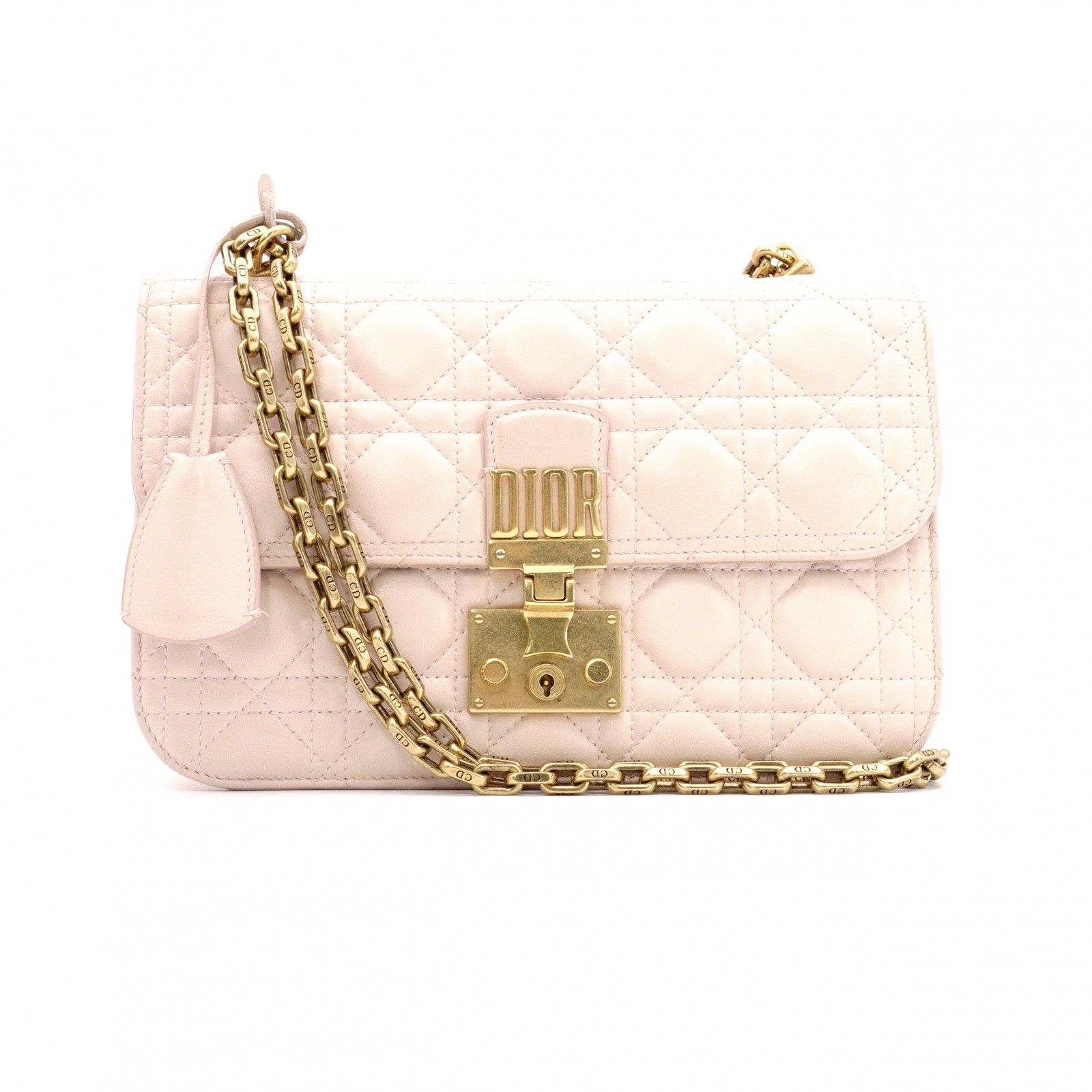 Christian Dior クリスチャンディオール アディクト ショルダーバッグ レザー ピンク レディース