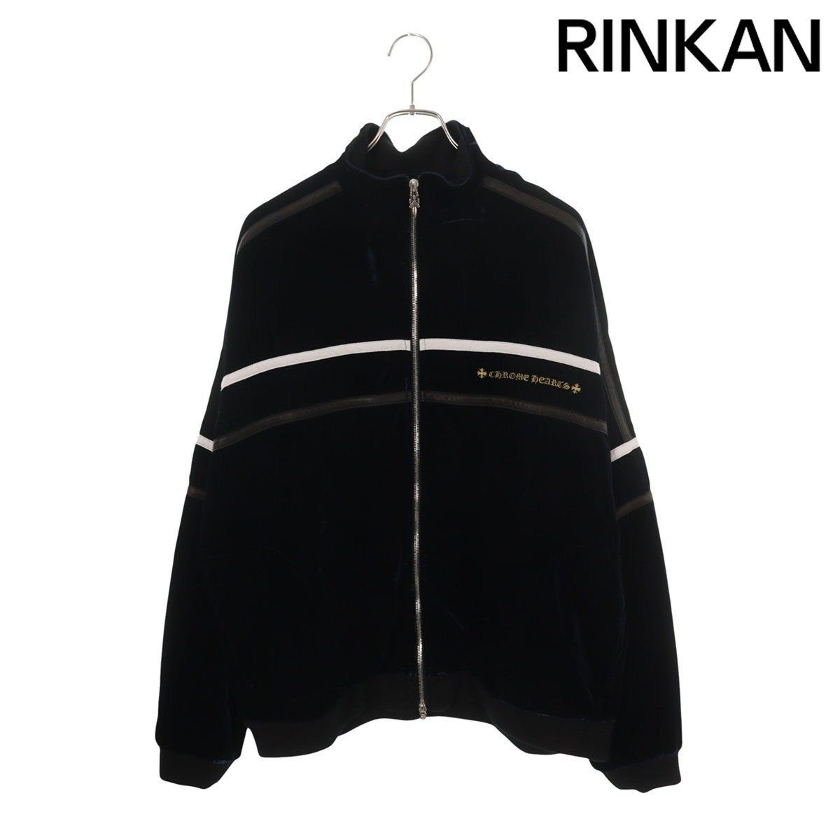 クロムハーツ VELVET TRACKSUIT JACKET ロゴ刺繍ベロアトラックジップブルゾン メンズ XL 555,240円
