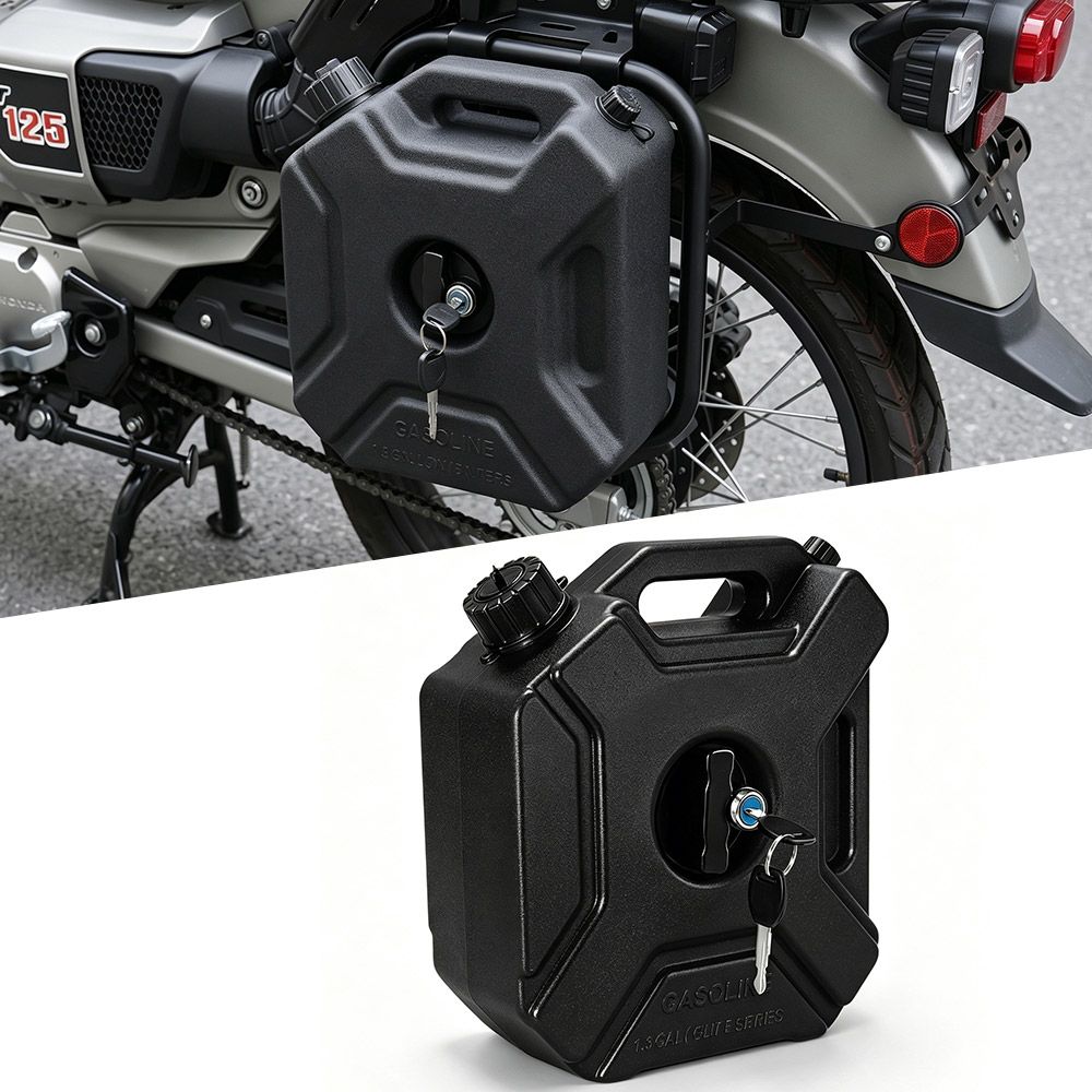バイク用 携帯燃料タンク 5L ガソリン携行タンク 給油ノズル付き 燃料