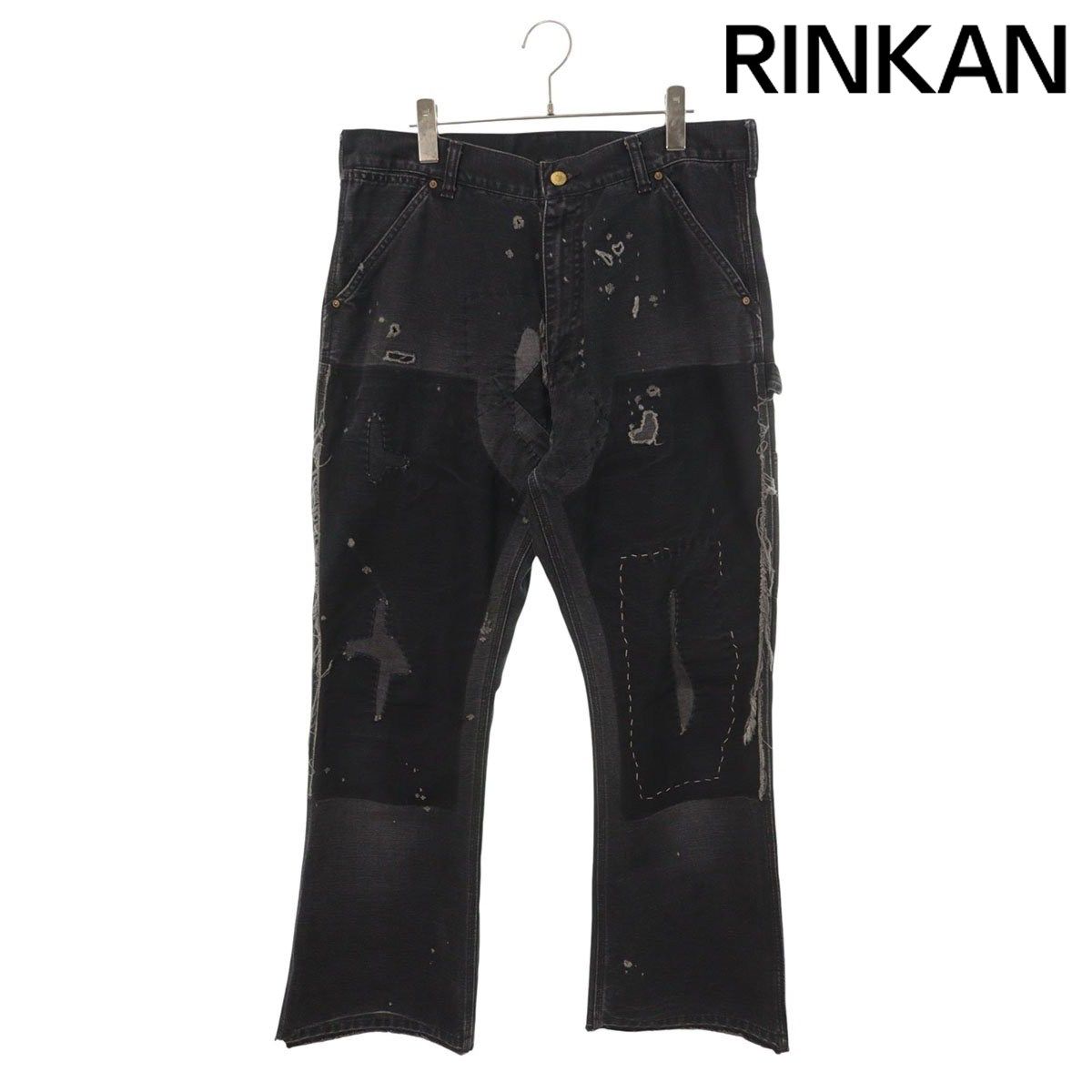 セントマイケル SAINT MICHAEL  DENIM DOUBLE KNEE SM-YS1-0000-067 ペイントダメージ加工ダブルニーデニムパンツ メンズ M セントマイケル DENIM DOUBLE KNEE SM-YS1-0000-067 ペイントダメージ