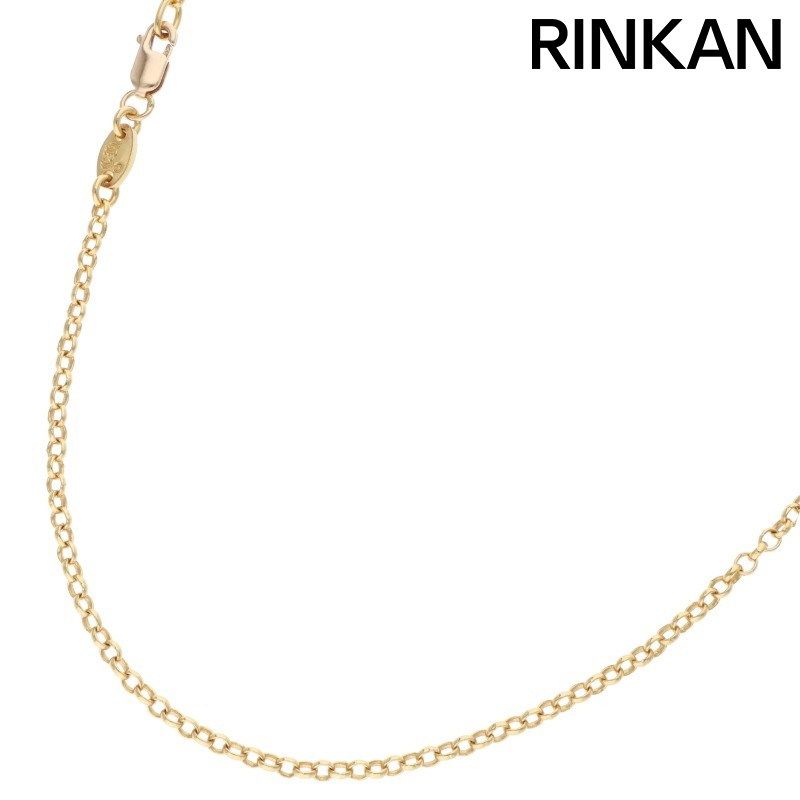 クロムハーツ 22K NECKCHAIN R18/ロールチェーン18inch ゴールドネックレス メンズ 18inch