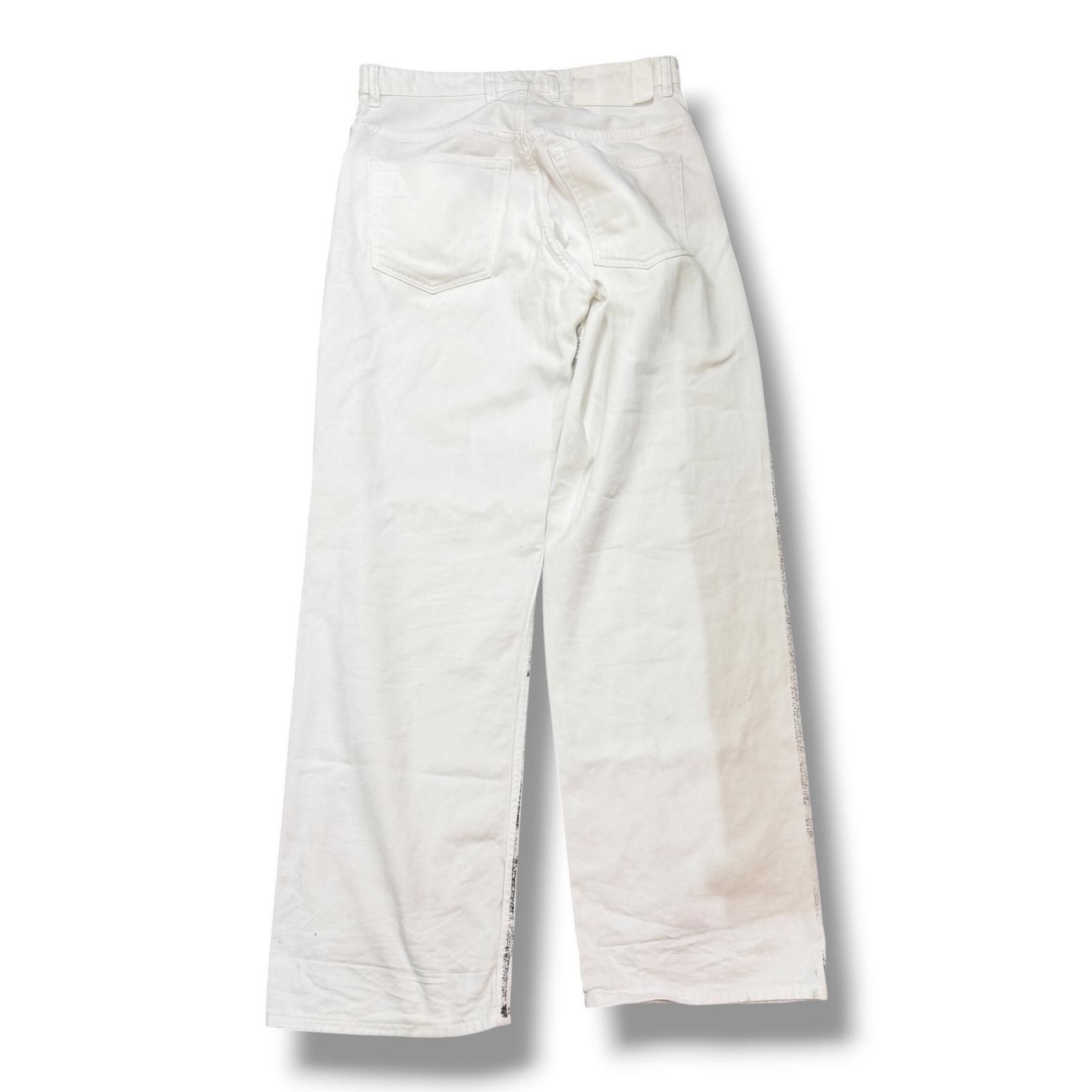 MM6 PANTS 5 POCKETS 5ポケットデニムパンツ ペイント加工 エムエム
