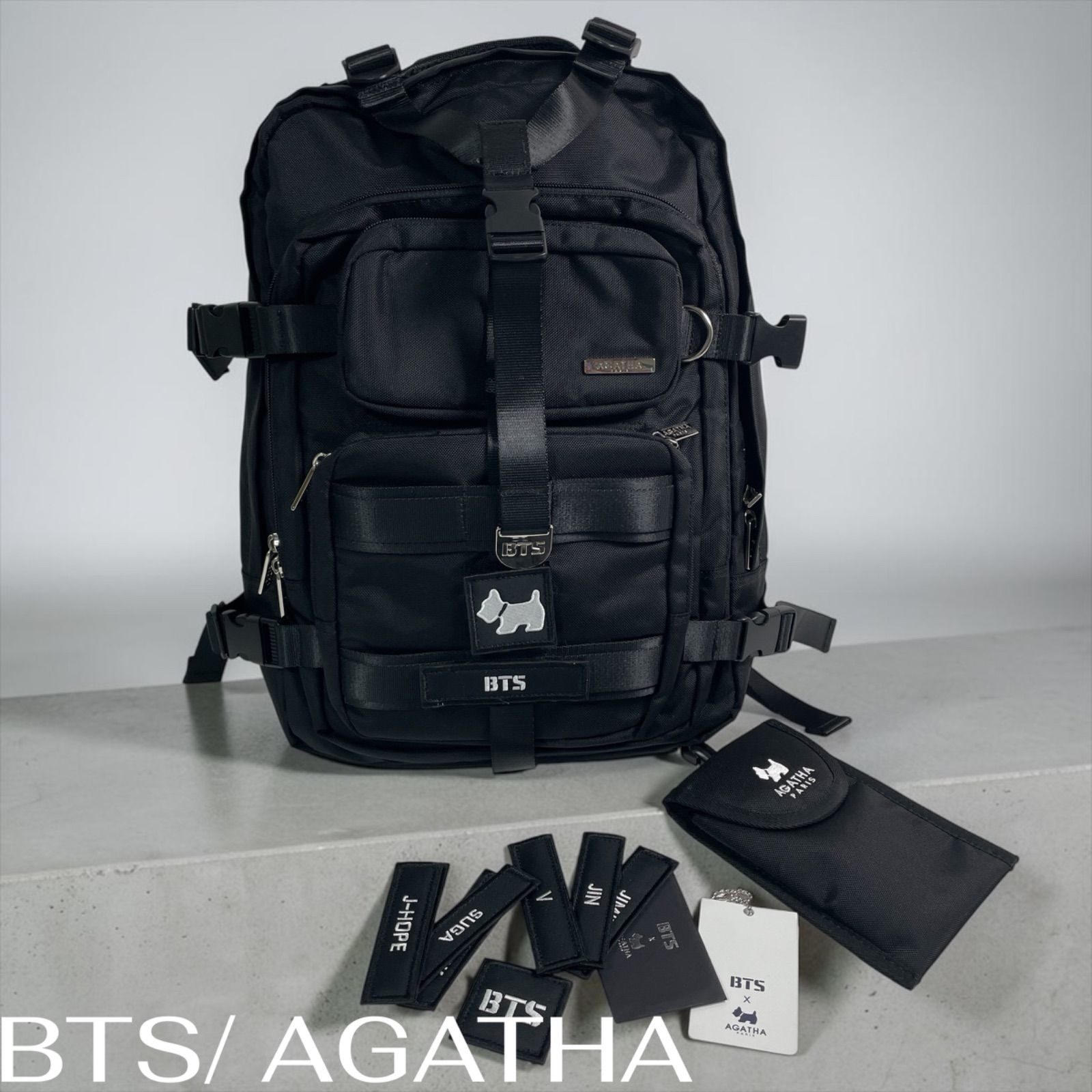 BTS × AGATHA コラボ バックパック リュック ブラック 美品 - メルカリ