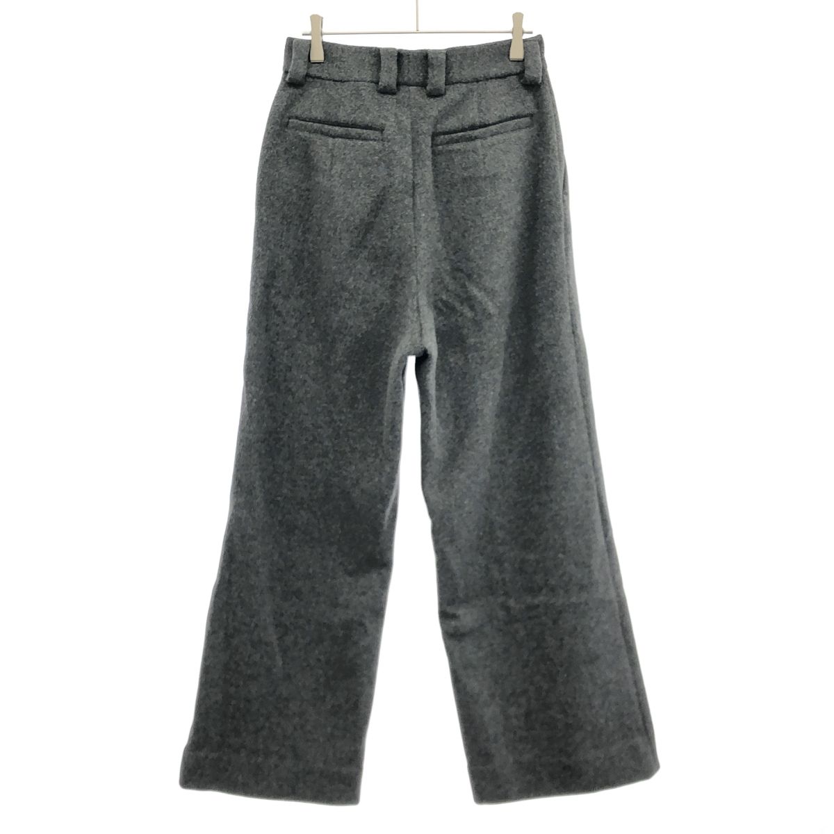 HARUNOBUMURATA ハルノブムラタ 25AW MEGAN メルトンウールワイドトラウザーパンツ HM25W825-STY12 グレー 38