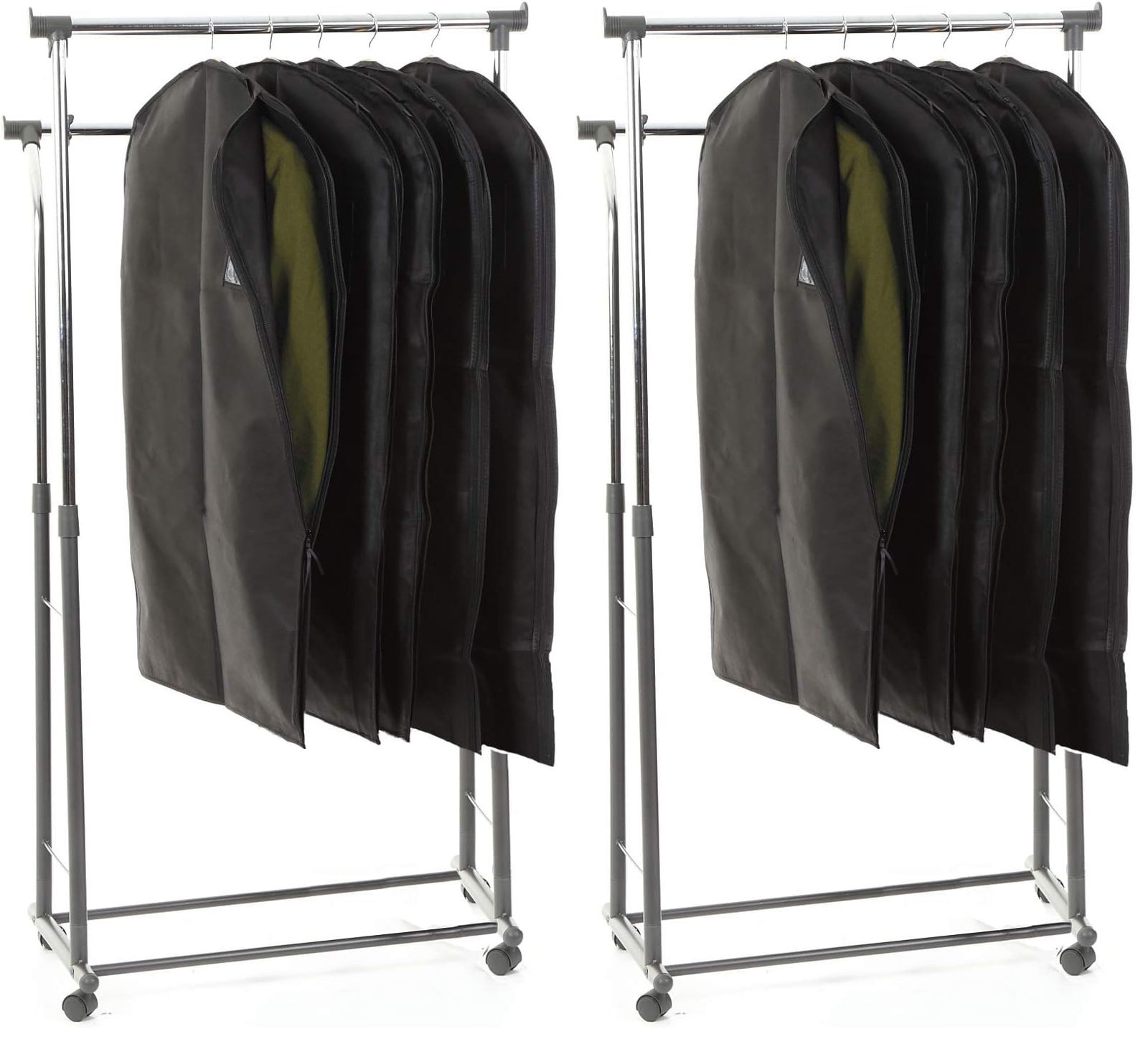 [RATOM] 洋服カバー 衣類カバー サイドファスナーで使いやすい(スーツサイズ５枚) (× 2)送料無料 933c05ce