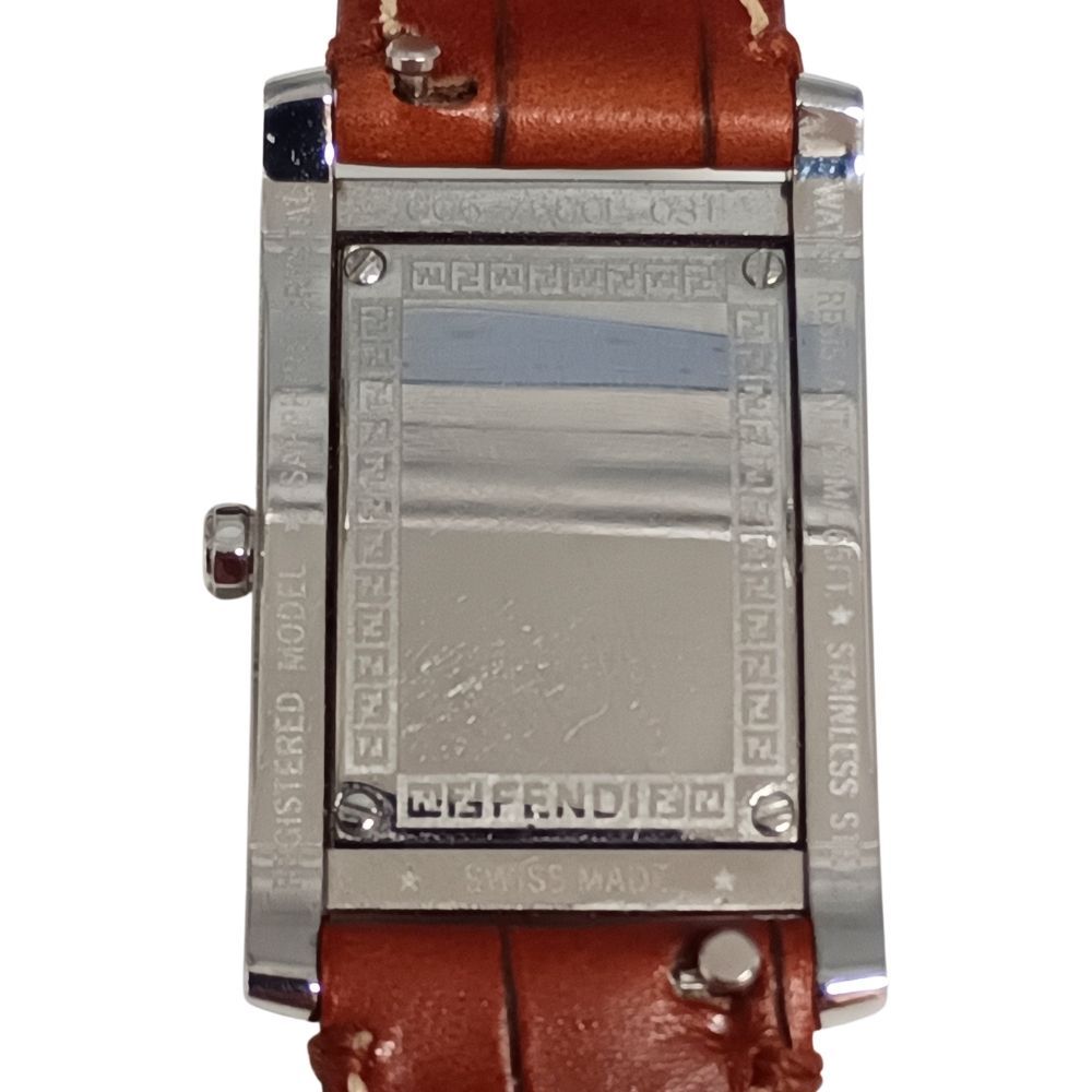 FENDI フェンディ 7600L ズッカ柄 リバーシブル クォーツ レディース