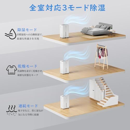 除湿機 コンプレッサー式 連続排水ホース付き じょしつき 衣類乾燥機