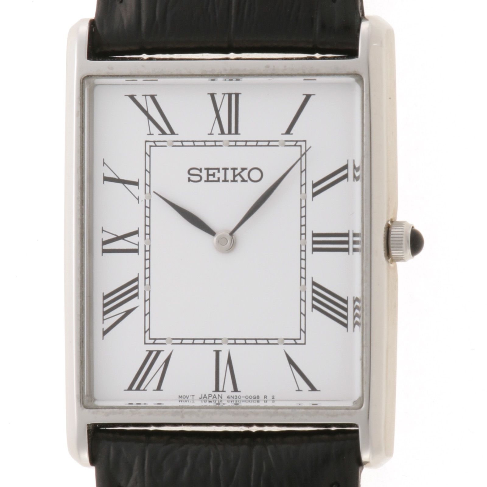SEIKO セイコー エッセンシャルズ メンズ SWR049 腕時計 ステンレス/牛革 ホワイト文字盤 クオーツ メンズ【中古】472