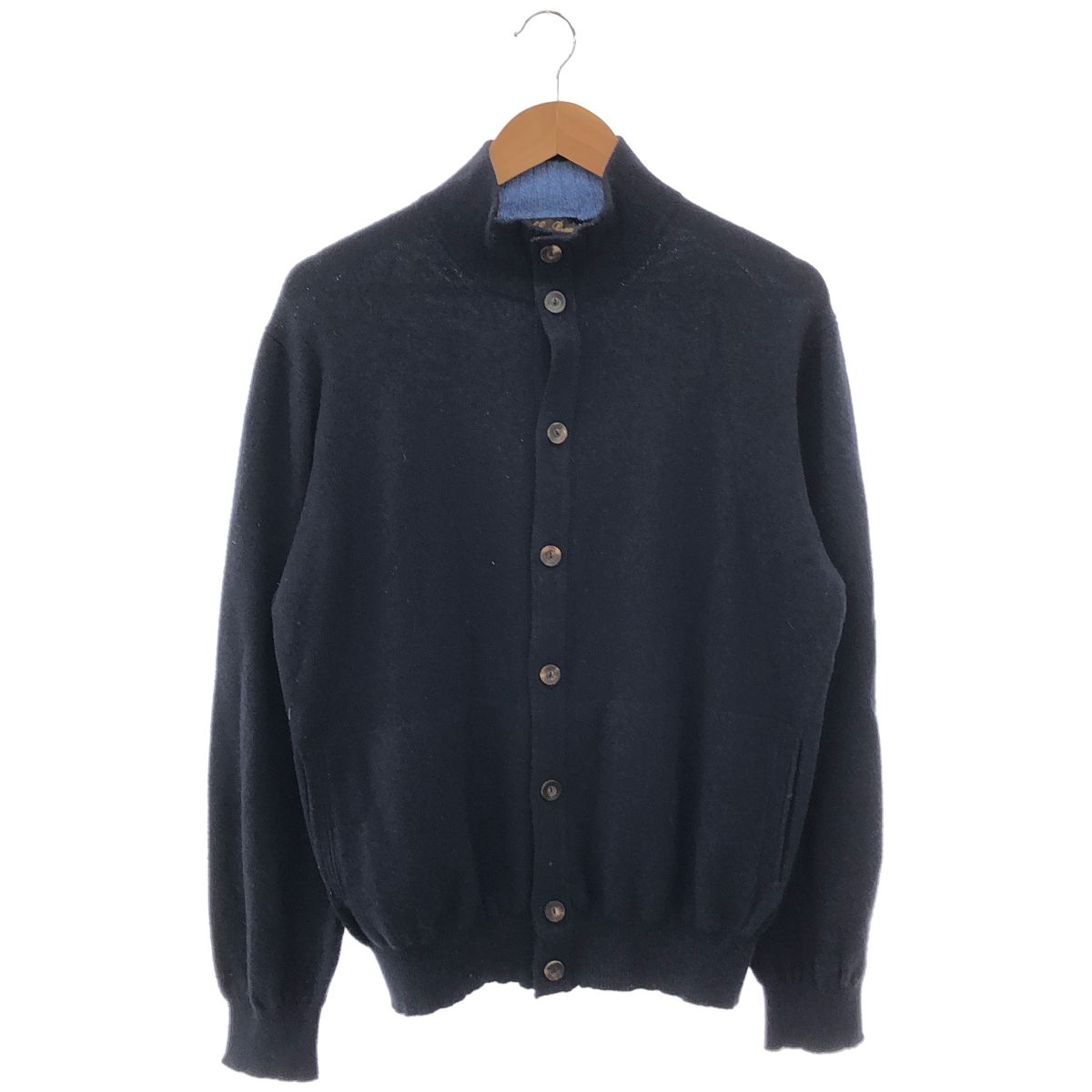 Loro Piana ロロピアーナ ネイビー カシミヤ100 スタンドカラー